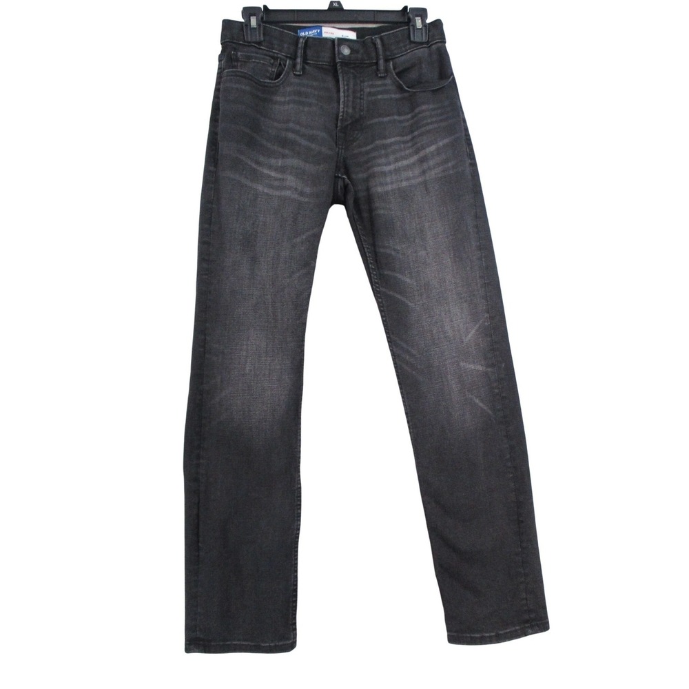 Old Navy Mens 28x30 Slim 360 Stretch Jeans Faded Black Denim Pants 5657